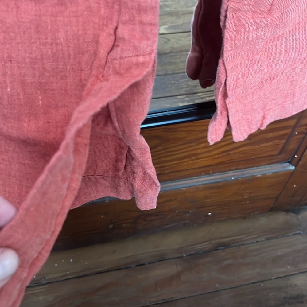 Athleta Retreat Linen Wide Leg Pant coral size 6 tall - Picture 6 of 7